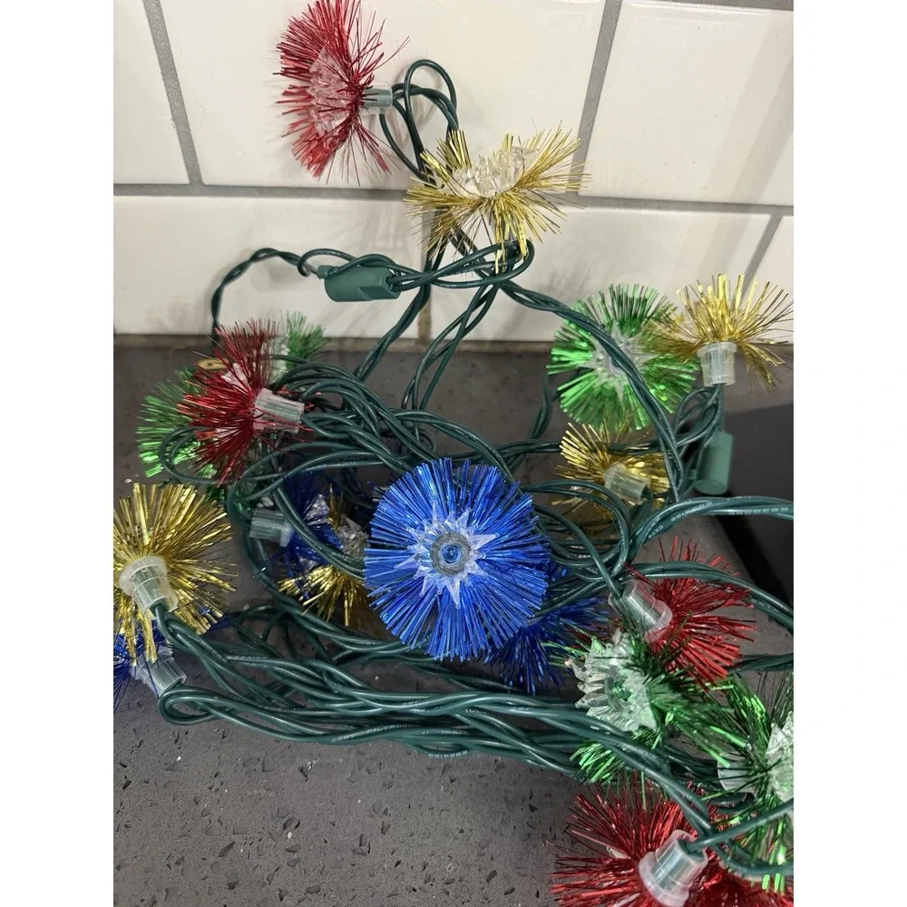 20ct Christmas Tinsel Lights Multi-Colored with Green‎ Wire - Wondershop